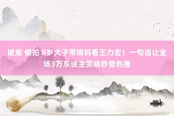 裙底 偷拍 8岁犬子带姆妈看王力宏！一句话让全场3万东谈主笑喷秒登热搜
