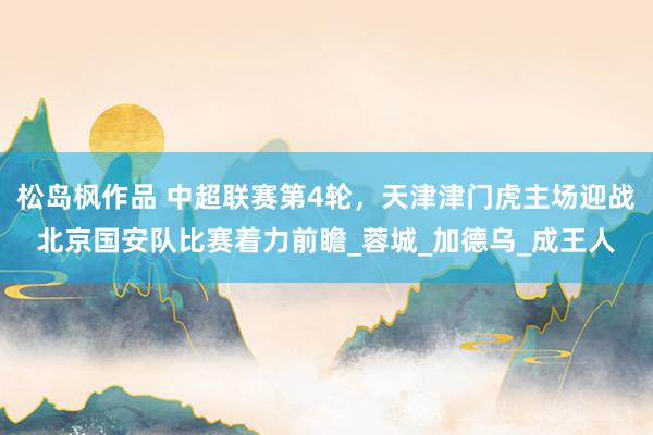 松岛枫作品 中超联赛第4轮，天津津门虎主场迎战北京国安队比赛着力前瞻_蓉城_加德乌_成王人