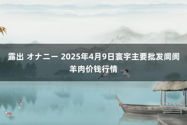 露出 オナニー 2025年4月9日寰宇主要批发阛阓羊肉价钱行情