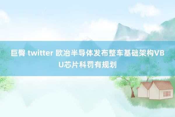 巨臀 twitter 欧冶半导体发布整车基础架构VBU芯片科罚有规划